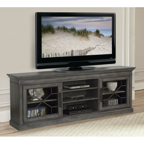 Parker House Sundance Grey Brown 92 Inch Console with Hutch