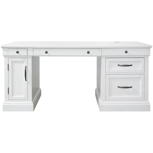 Parker House Shoreham White Pedestal Desk