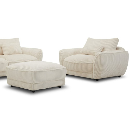 Parker House Utopia Off White Chair and Ottoman Set
