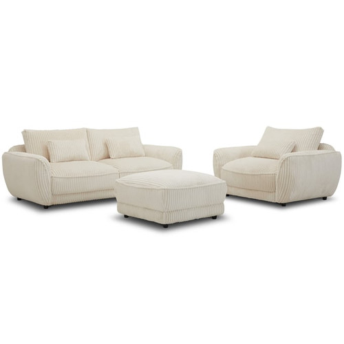 Parker House Utopia Off White 3pc Living Room Set with Ottoman