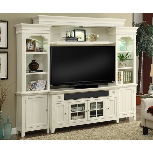 Parker House Tidewater White 62 Inch Console Entertainment Wall