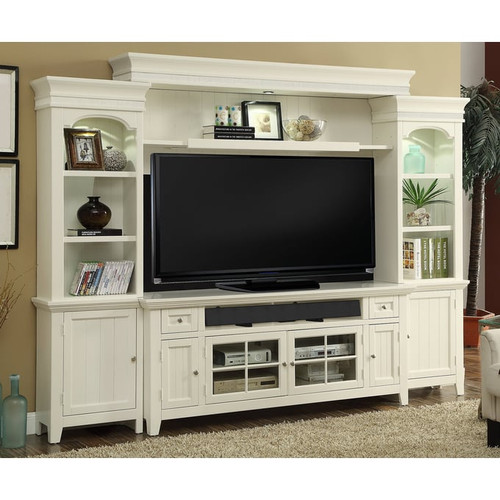 Parker House Tidewater White 72 Inch Console Entertainment Wall