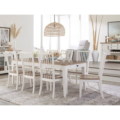 Parker House Americana Modern White Rectangle 9pc Dining Room Set