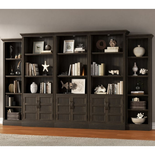 Parker House Shoreham Brown 5pc Bookcase Set