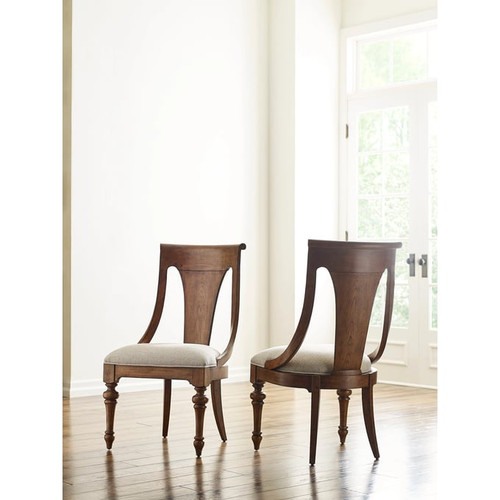 2 American Drew Emporium Medium Stain Cognac Annette Dining Chairs
