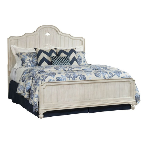 American Drew Litchfield Sun Washed Driftwood Denim 2pc Bedroom Set with Queen Panel Bed