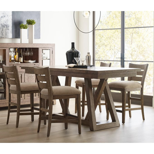 American Drew Clover Medium Stain Smoke 5pc Counter Height Dining Table Set