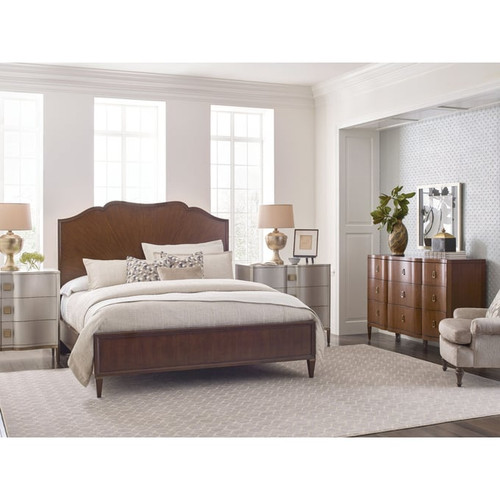 American Drew Vantage Warm Brown Carlisle King Panel Bed