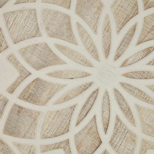 Olliix Madison Park Leah Natural White Round Medallion Wall Decor