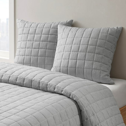 Olliix N Natori Cocoon Grey Quilt Top Euro Sham