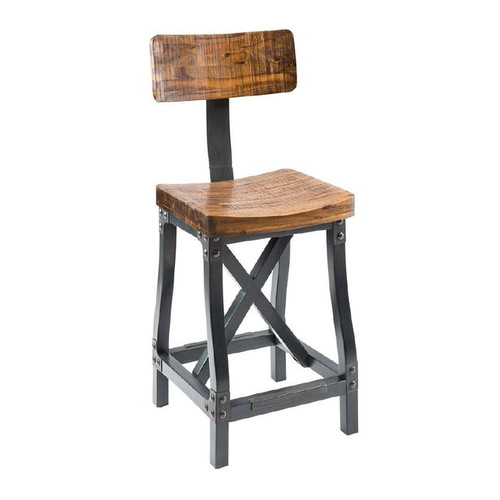 Olliix INK IVY Lancaster Amber Barstool with Back