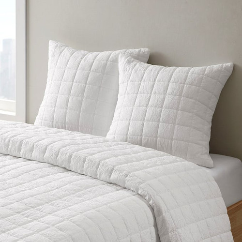 Olliix N Natori Cocoon White Quilt Top Euro Sham