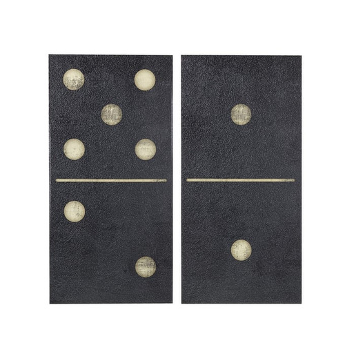 Olliix INK IVY Two Black Dominos 2pc Canvas Wall Art Set