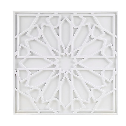 Olliix Madison Park Boho Notion White Medallion Wood Wall Decor