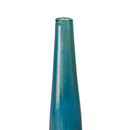 Olliix Madison Park Signature Lucia Blue Decorative Glass 3pc Vases Set