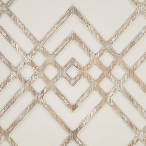 Olliix Madison Park Exton Natural White Overlapping Geometric Wood Panel Wall Decor