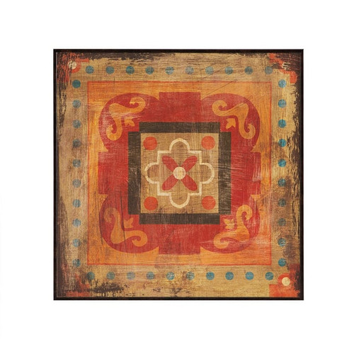 Olliix Madison Park Moroccan Tile Red 4pc Framed Art Set