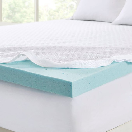 Olliix Sleep Philosophy White Full 3 Inch Cooling Gel Memory Foam Mattress Topper
