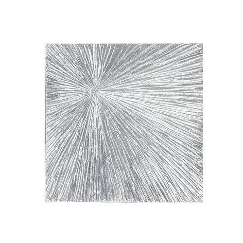 Olliix Madison Park Signature Sunburst Silver Dimensional Resin Wall Art