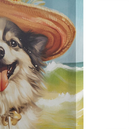 Olliix Intelligent Design Beach Dogs Chihuahua Blue Canvas Wall Art