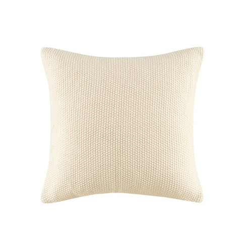 Olliix INK IVY Bree Knit Ivory Square Pillow Cover