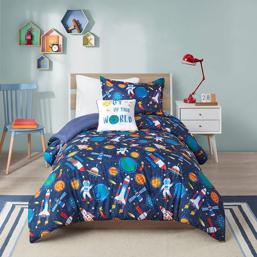 Olliix Mi Zone Kids Jason Twin Outer Space Comforter Sets
