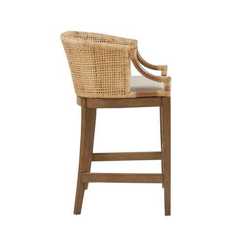 Olliix Martha Stewart Playa Natural Handcrafted Rattan Counter Stool