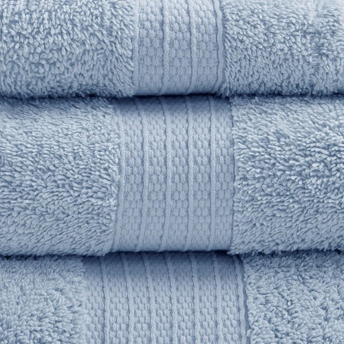 Olliix Madison Park Organic Blue 6pc Cotton Towel Sets