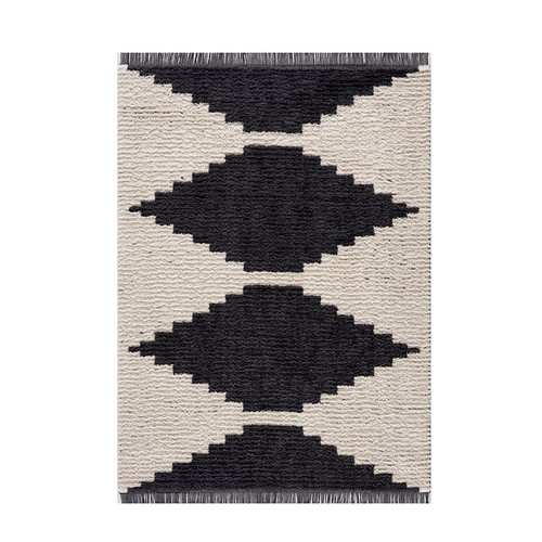 Olliix Madison Park Amanda Black Ivory Modern Area Rugs