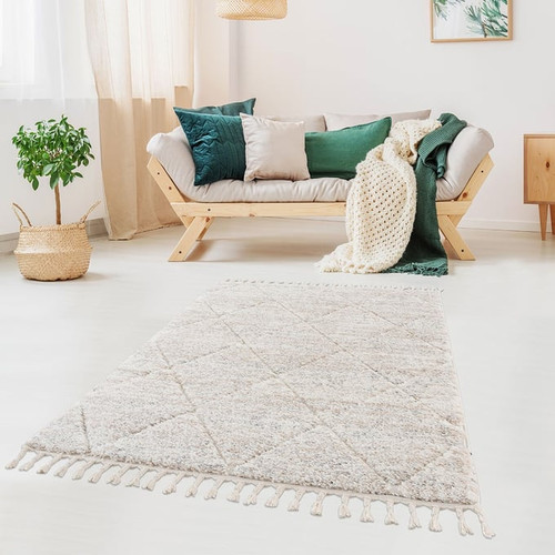 Olliix Madison Park Sophia Cream Talas Trellis Area Rugs