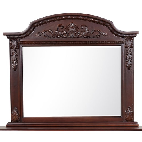 Glory Furniture Lyndon Cherry Framed Mirror