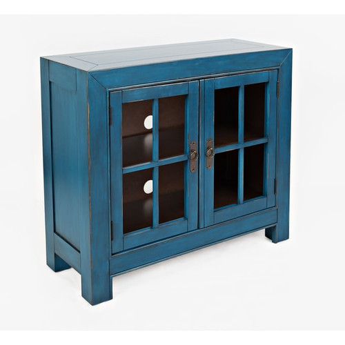 Jofran Furniture Aquitaine Azure Blue Accent Cabinet