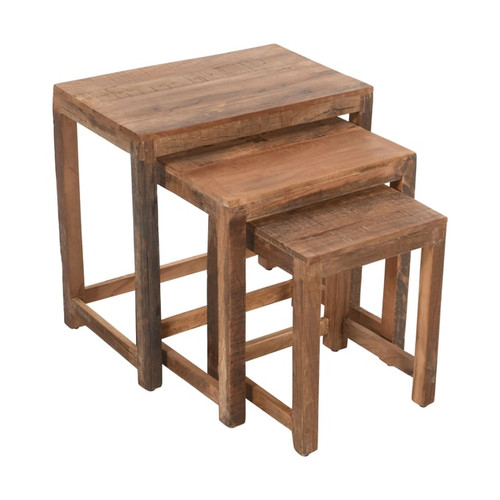 Jofran Furniture Reclamation Rustic Brown 3pc Nesting Tables