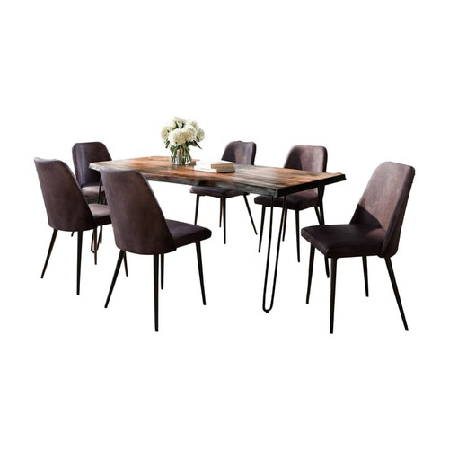Jofran Furniture Natures Edge Chestnut Dark Brown 7pc Dining Room Sets