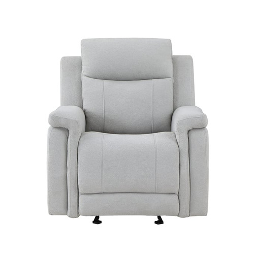 Global Furniture U1797 Light Grey Glider Recliner