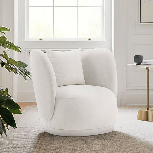 Manhattan Comfort Siri Cream Accent Chairs with Pillows