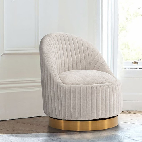 Manhattan Comfort Leela Cream Boucle Accent Chairs