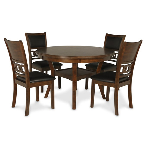 New Classic Furniture Gia Brown Round 5pc Dining Sets