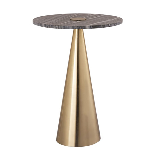 TOV Furniture Addyson Grey Gold Side Table