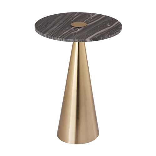 TOV Furniture Addyson Grey Gold Side Table