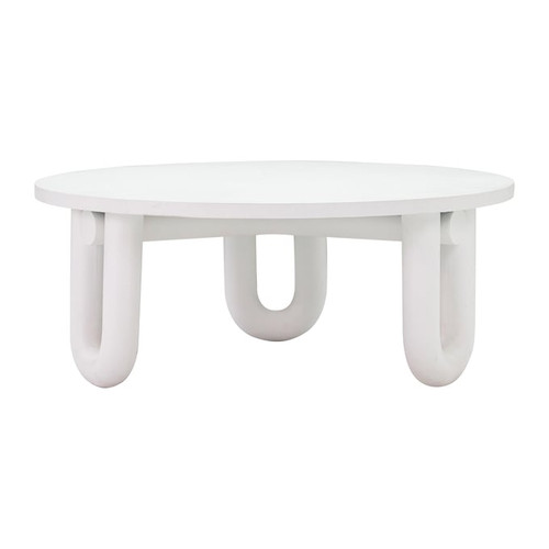 TOV Furniture Tildy White Concrete Coffee Table