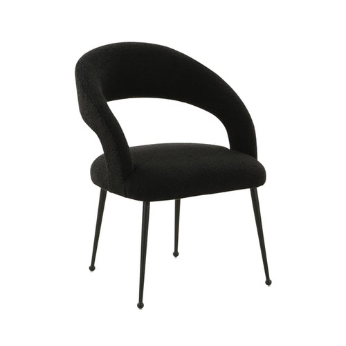TOV Furniture Rocco Black Boucle Dining Chair