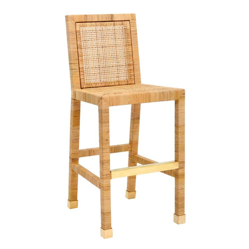 TOV Furniture Amara Natural Rattan Bar Stool