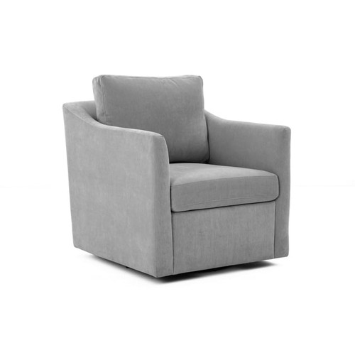 TOV Furniture Aiden Gray Swivel Armchair And Ottoman Set