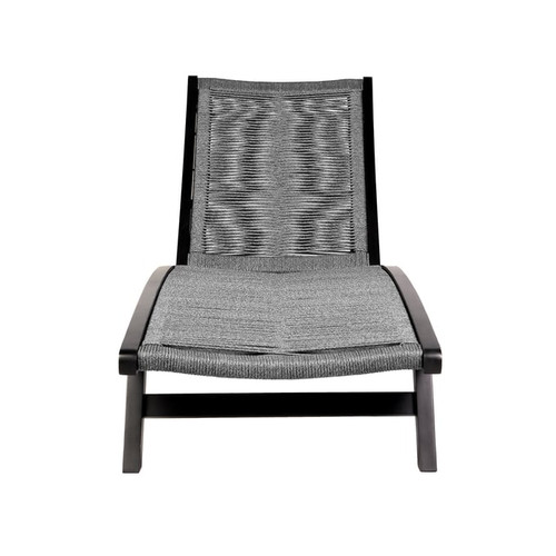 Armen Living Chateau Charcoal Grey Outdoor Patio Adjustable Chaise Lounge Chairs
