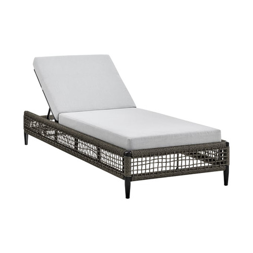 Armen Living Felicia Light Grey Outdoor Patio Chaise Lounge Chair
