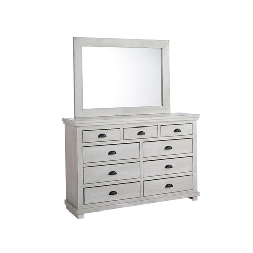 Progressive Furniture Willow Gray Drawer Dresser and Mirror