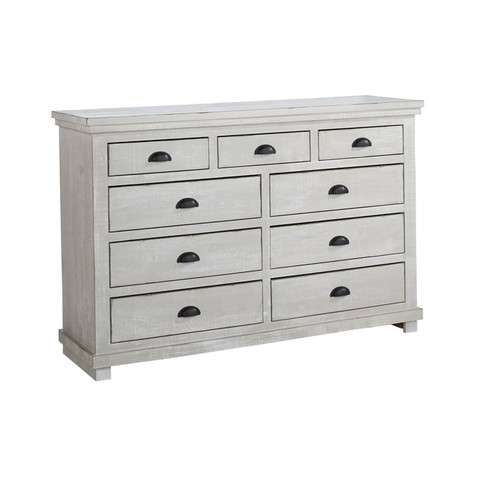 Progressive Furniture Willow Gray Drawer Dresser and Mirror