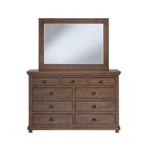 Progressive Furniture Willow Brown Drawer Dresser And Mirror