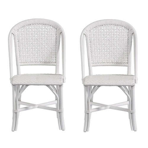 2 Progressive Furniture Louie White Accent Side Chair